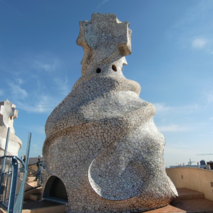 On the roof of the Casa Milà