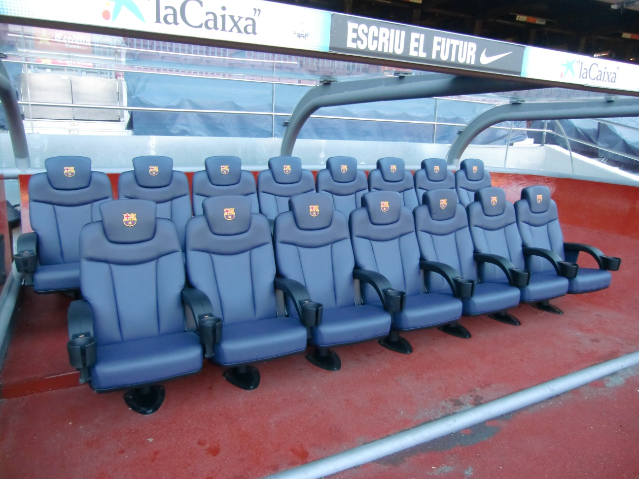 The soccer players chairs